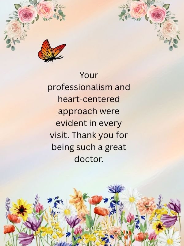 Doctor Appreciation Letters and Cards