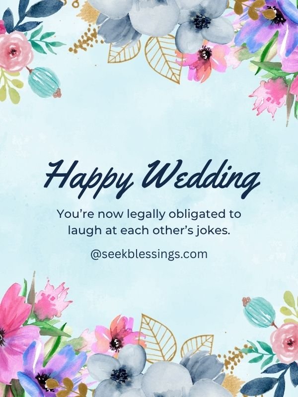 Funny & Lighthearted Wedding Wishes