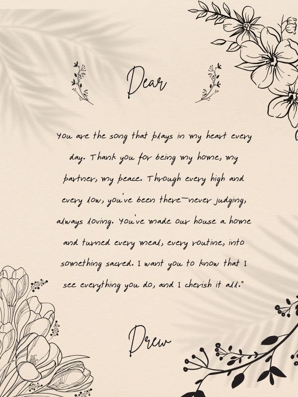 Love Letters for Your Wife