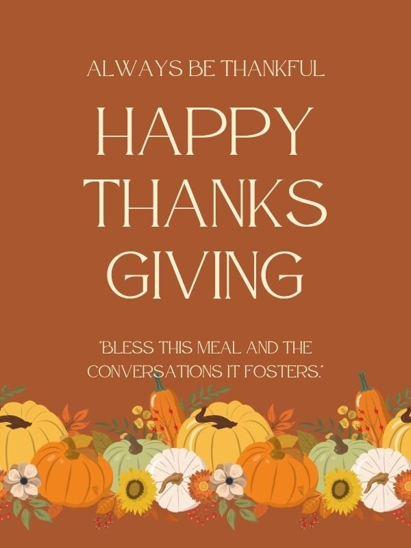 Thanksgiving Dinner Prayers for Mealtime