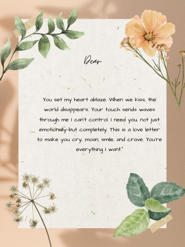 Hot and Passionate Love Letters