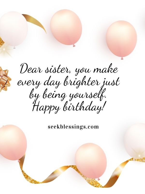 Birthday Quotes for Sister from Sister 