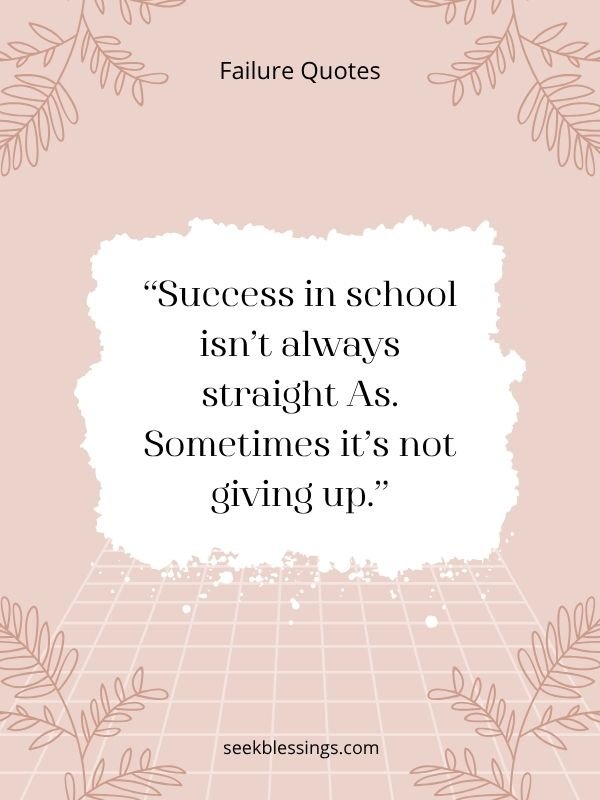 Failure Quotes for Students