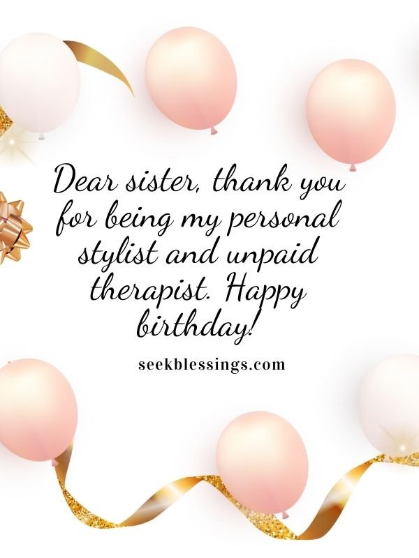 Funny Happy Birthday Quotes for Sister