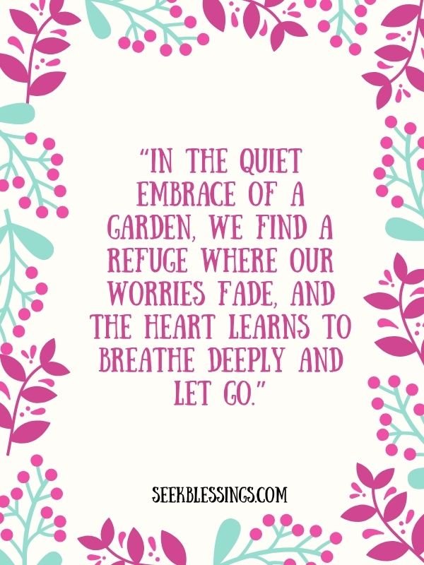 Quotes about Peace in garden