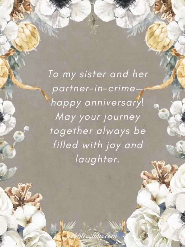 Wedding Anniversary Quotes for Sister & Brother-in-law