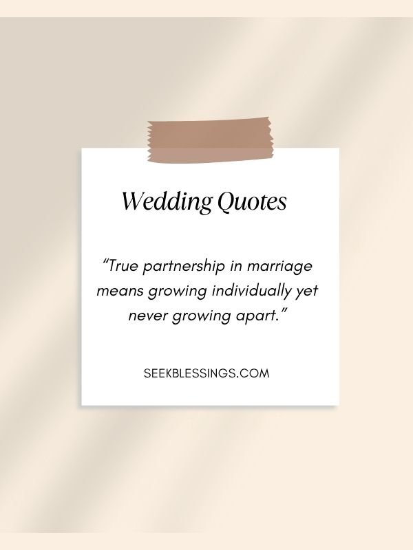 Wedding Quotes about Marriage & Partnership