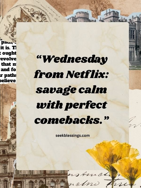 Wednesday Addams and Netflix Quotes