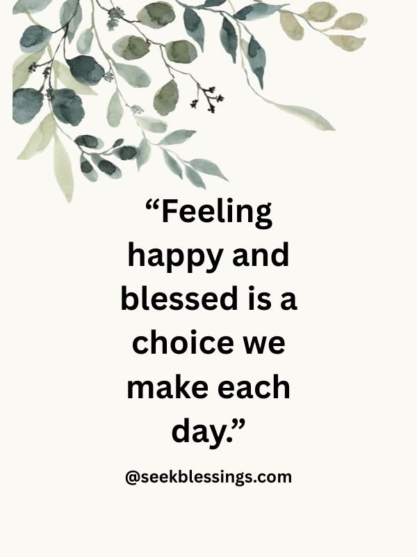 Quotes About Feeling Happy and Blessed