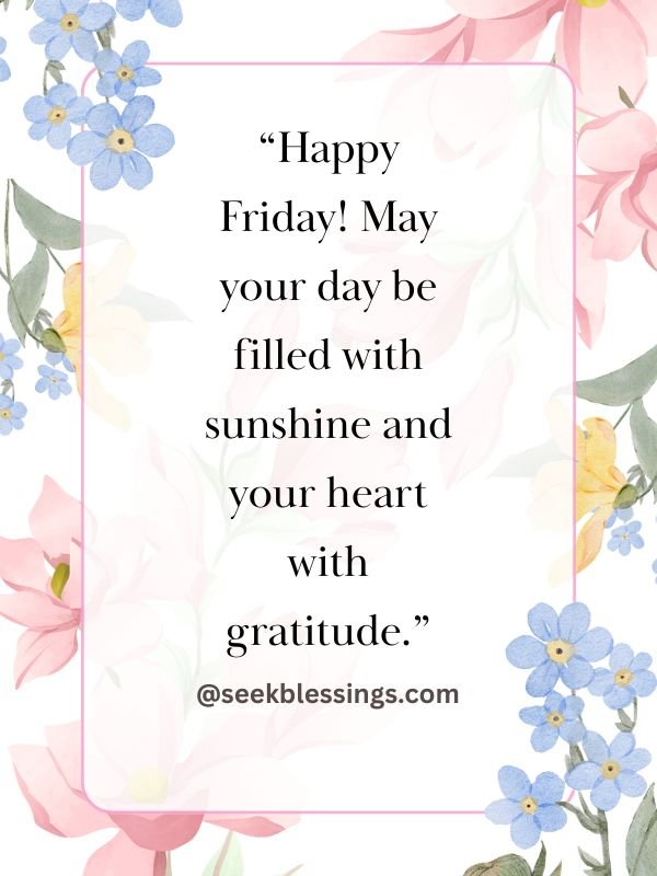 Happy Friday Blessings and Wishes