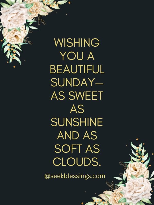 Cute and Happy Sunday Wishes