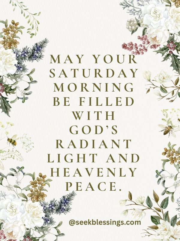 Beautiful Saturday Morning Blessings