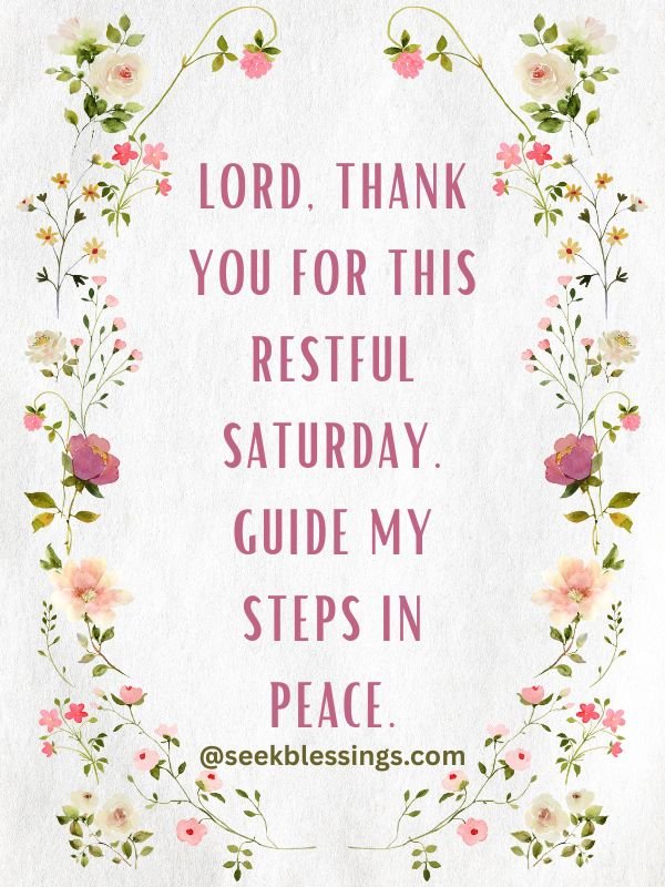 Saturday Prayers and Devotion with colour flowers