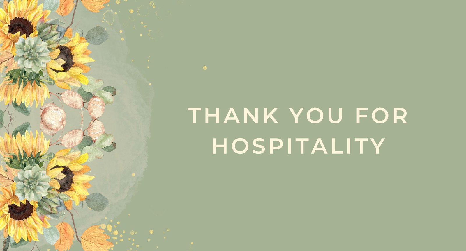 thanks for hospitality