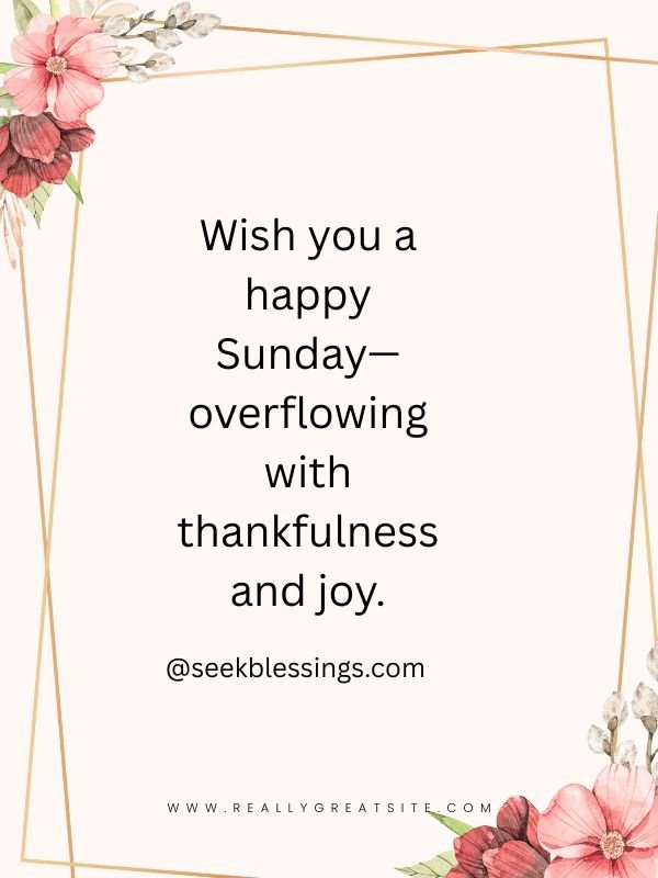 Thankful Sunday Messages