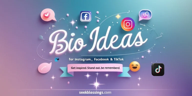 Bio ideas for Instagram, facebook & Tiktok