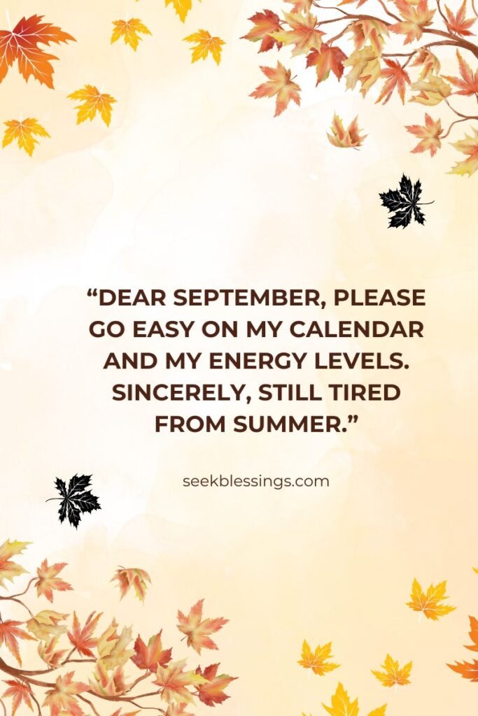 Funny & Lighthearted September Quotes