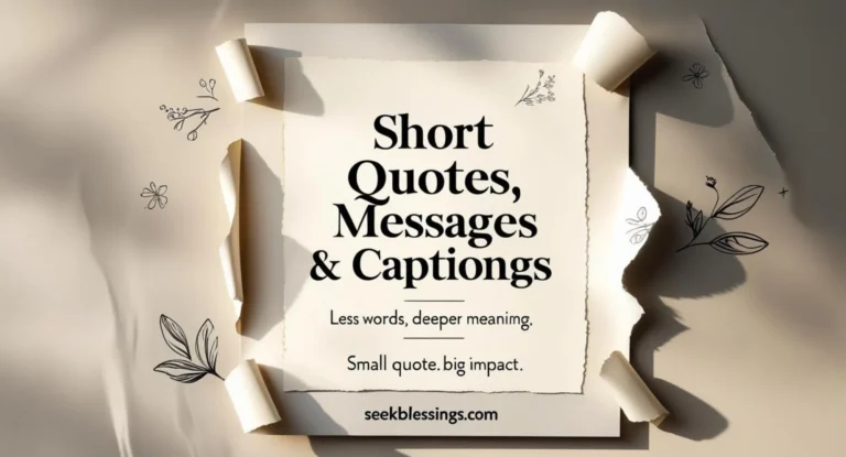 Short Quotes, messages & Captions